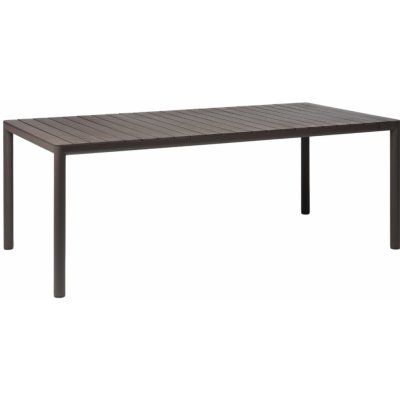 Nardi Tevere 211/275 x 100 cm Tmavě hnědý plastový rozkládací zahradní stůl – Hledejceny.cz