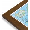 Nástěnné mapy National Geographic Skandinávie a Island - nástěnná mapa Classic 60 x 75 cm Varianta: mapa v dřevěném rámu, Provedení: Pegi tmavý ořech