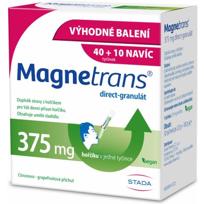 Magnetrans 375 mg 50 tyčinek granulátu – Hledejceny.cz