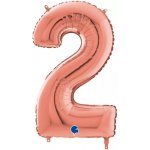 číslice 2 rose gold 102 cm – Zboží Dáma