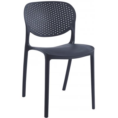 Kondela Plastová židle FEDRA stohovatelná Černá – Zboží Mobilmania