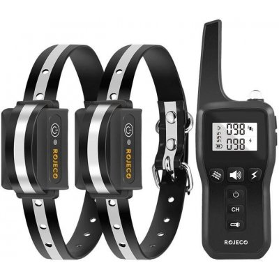 Rojeco PD529 1000m výcvikový obojek pro psy se 2 obojky (černý) – Hledejceny.cz