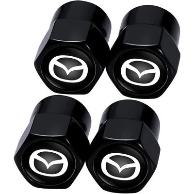 MJakes krytky ventilků hranaté černé pro vozy MAZDA | Zboží Auto
