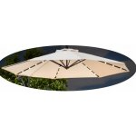 Swing&Harmonie slunečník s LED osvětlením Slunečník s dopravním světlem 350 cm Zahradní slunečník Pavilon krémový – Zboží Dáma