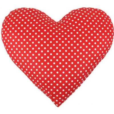 Bellatex Polštář ve tvaru srdce puntík 42x48 – Zboží Dáma