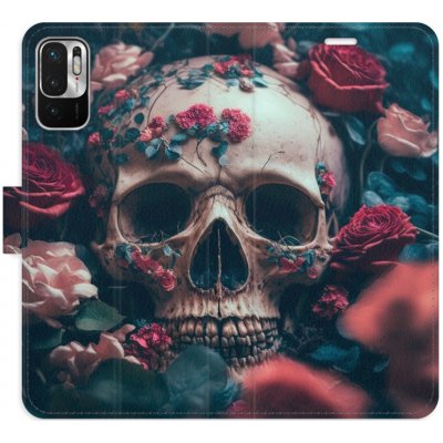 Pouzdro iSaprio - Skull in Roses 02 - Xiaomi Redmi Note 10 5G – Zboží Mobilmania