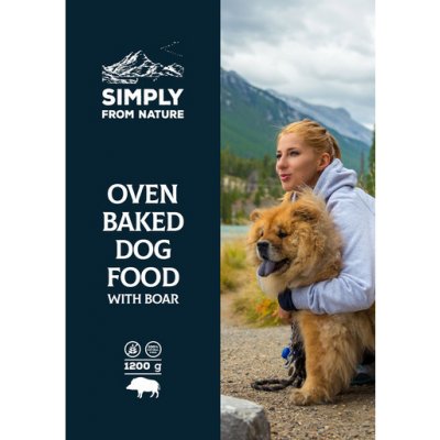 Simply From Nature Oven Baked Dog Food with wild boar ​1,2 kg – Zbozi.Blesk.cz