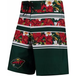 Forever collectibles plavky Minnesota Wild floral stripe Boardshorts