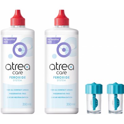 Atrea care Peroxid 2 x 350 ml + 2 Pouzdro na kontaktní čočky + 90 Tablety