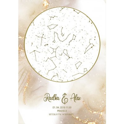 Svatební Hvězdná mapa – Zboží Dáma