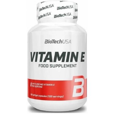 BioTech USA Vitamín E 200 mg 100 kapslí – Hledejceny.cz