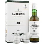 Laphroaig whisky 10y 40% 0,7 l (dárkové balení 2 sklenice) – Zbozi.Blesk.cz