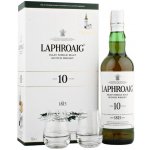 Laphroaig whisky 10y 40% 0,7 l (dárkové balení 2 sklenice) – Hledejceny.cz