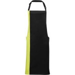 Premier Workwear Klasická zástěra s laclem s kontrastně zbarveným bočním dílem černá zelená limetka 72x86cm PW162 – Hledejceny.cz