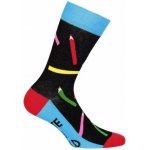 Veselé barevné bavlněné ponožky s motivem pastelky – Zboží Mobilmania