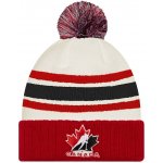 New Era Milano Canada Cortina 2026 Winter Olympics Striped Cuffed Knit Hat with Pom – Hledejceny.cz