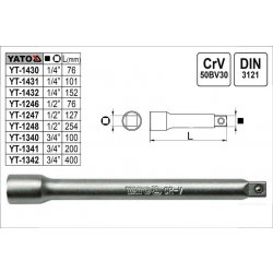 YATO YT-1248 prodlužovací nástavec 254 mm
