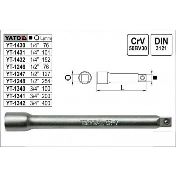 YATO YT-1248 prodlužovací nástavec 254 mm