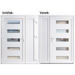 Soft Dvoukřídlé vchodové plastové 6300+Panel Plný Bílá/bílá levé 130 x 200 cm – Zboží Mobilmania