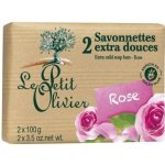 Le Petit Olivier jemné mýdlo Růže 2 x 100 g – Zboží Dáma