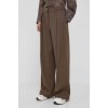 Dámské klasické kalhoty Calvin Klein široké high waist K20K205965 hnědé