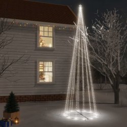 vidaXL Vánoční stromek kužel 1 134 studených bílých LED diod 230x800cm