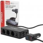 Amio 04836 Prodlužovací zásuvka s nabíječkou 3xUSB-A USB-C QC 3.0 PD 3.0. 148W -