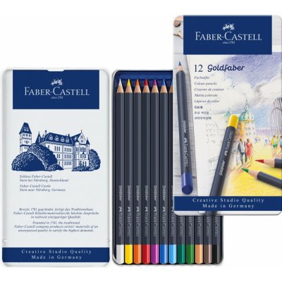 Faber-Castell 114712 Goldfaber plechová krabička 12 ks – Hledejceny.cz