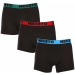 Nedeto 3Pack pánské boxerky černé 3NB002 – Hledejceny.cz