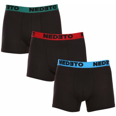 Nedeto 3Pack pánské boxerky černé 3NB002 – Hledejceny.cz