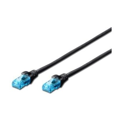 Digitus DK-1512-100/BL Ecoline Patch, UTP, CAT 5e, AWG 26/7, 10m, černý – Zboží Živě