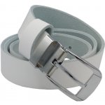 Opaskujse dámský kožený opasek bílá kůže lesklá spona pochromovaná – Hledejceny.cz