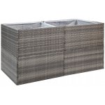 Petrashop truhlík šedý 157 x 80 x 80 cm polyratan Šedý – Hledejceny.cz