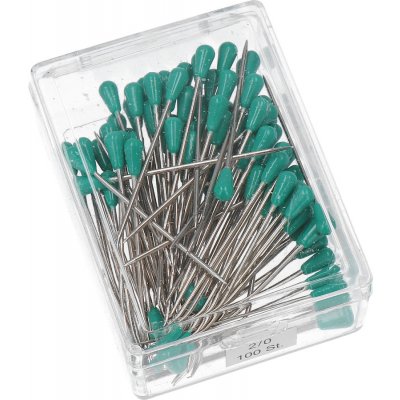 Galanterie Čalounické špendlíky 1,40 x 60 mm 100 ks, zelené – Zboží Dáma