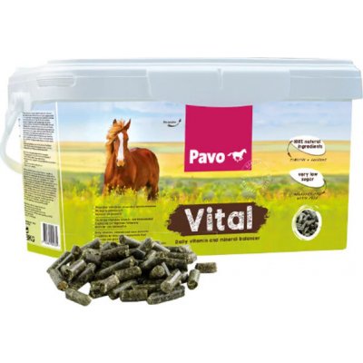 Granulovaný vitamino-minerální doplněk Pavo Vital, kyblík, 8 kg – Hledejceny.cz