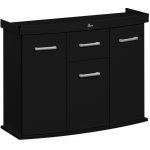 Diversa stolek Solid vypouklý, černý 100 x 40 x 75 cm – Hledejceny.cz
