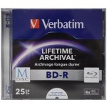 Verbatim BD-R 25GB 4x, M-Disc, Single layer, printable, jewel, 5ks (43823) – Hledejceny.cz