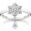 Prsteny Thomas Sabo Prsten Snowflake with white stones TR2414 051 14