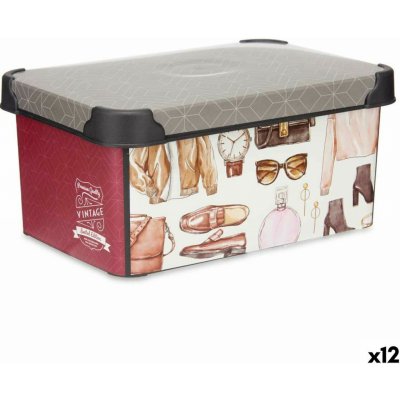 Kipit Vintage plastový úložný box 5 l 19 x 13,5 x 29 cm 12 ks – Zboží Mobilmania