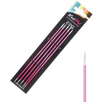 Ponožkové kovové jehlice Knitpro Zing 15 cm 2 mm – Sleviste.cz