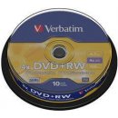 Médium pro vypalování Verbatim DVD+RW 4,7GB 4x, SERL, spindle, 10ks (43488)