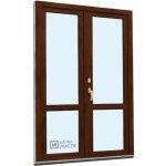 Kömmerling balkonové dveře 70 AD s příčkou O+OS klapačka levé tmavý dub/tmavý dub 120 x 210 cm oboustranná klika + FAB + hliníkový práh – Hledejceny.cz
