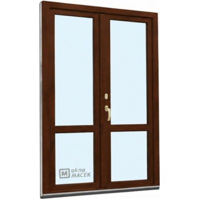 Kömmerling balkonové dveře 70 AD s příčkou O+OS klapačka levé tmavý dub/tmavý dub 120 x 210 cm oboustranná klika + FAB + hliníkový práh – Hledejceny.cz