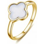 Moiss pozlacený prsten s perletí Čtyřlístek R0004476 P – Hledejceny.cz