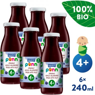 Salvest Põnn BIO Borůvková šťáva s dužinou 6 x 240 ml – Zbozi.Blesk.cz