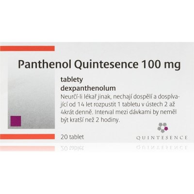 PANTHENOL QUINTESENCE POR 100MG TBL NOB 20 – Hledejceny.cz