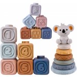 Woopie Montessori senzorická stavebnice medvídek z měkké gumy – Zboží Dáma