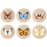 ČistéDřevo Dřevěné podtácky k obháčkování motýli 10cm – Sleviste.cz