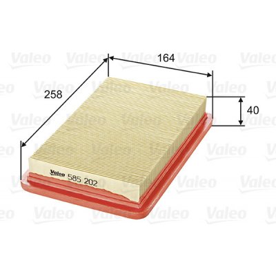 Vzduchový filtr VALEO 585202 – Hledejceny.cz