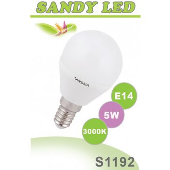 Sandy LED žárovka LED E14 B45 S1192 5W Teplá bílá